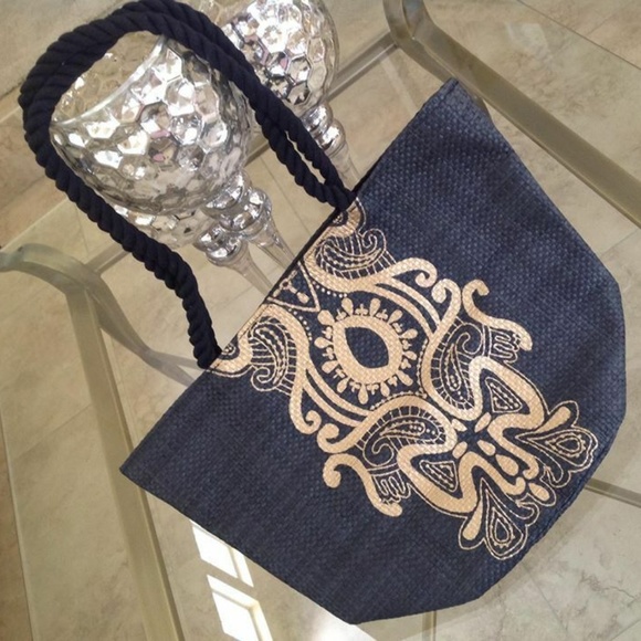 Laura Geller Handbags - 4 for $20  Laura Geller Gold & Black Tote / Bag.